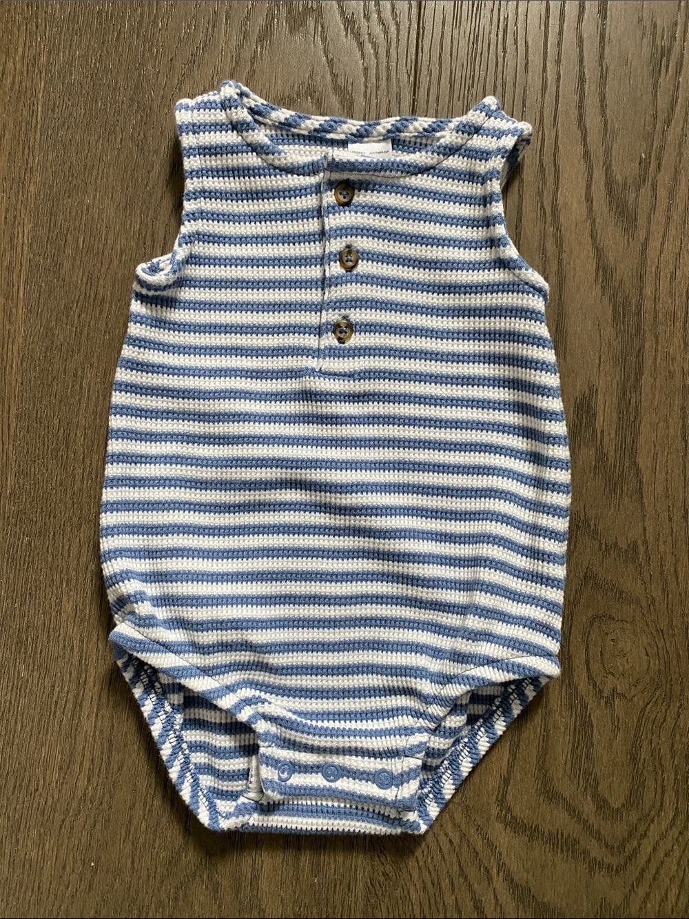 Carter's Blue and White Striped Knit Baby Sweater